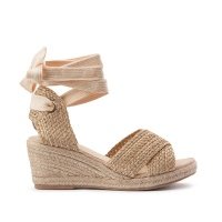 Сандалии LA REDOUTE COLLECTIONS PLUS На танкетке для широкой стопы 38-45 43 золотистый