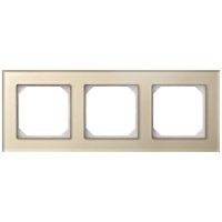рамка 3 поста LIREGUS Epsilon стекло, шампань