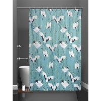 Штора для ванной Bath Plus Charme Orange Cranes ( green) ch21030