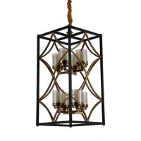 LDP 1223-8 BK+MD Подвесная люстра Lumina Deco Quadrato Duo LDP 1223-8 BK+MD Quadrato