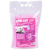 Наполнитель Adel Cat с розовыми гранулами силикагель 4кг 4 л наполнитель силикагелевый для туалета кошечек с розовыми гранулами (4 л)