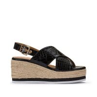 Сандалии LA REDOUTE COLLECTIONS PLUS На танкетке для широкой стопы размер 38-45 45 черный