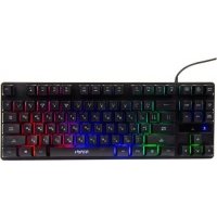 Клавиатура HIPER чёрная, 97кл, USB, мембранная, RGB подсветка KG201 Demure