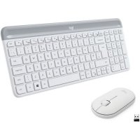 Клавиатура и мышь Wireless Logitech 920-009207 USB, клавиатура: белая, 104 клавиши; мышь: белая, 1000 dpi, 3 кнопки MK470