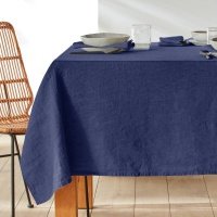 Скатерть LA REDOUTE INTERIEURS Скатерть Из стиранного льна Victorine 170 x 170 см синий