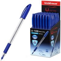 Ручка Erich Krause U-109 Classic Stick&Grip шариковая синяя 