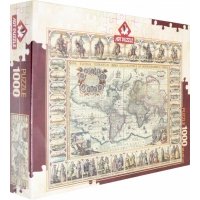 Пазл 1000 деталей "Древняя карта мира" (4584) 