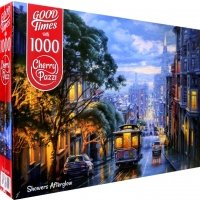 Puzzle-1000 Огни города после дождя 