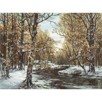 B597 Набор для вышивания 'Первый снег' 45*34см, Luca-S 