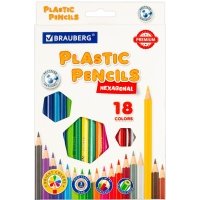 Карандаши цветные Brauberg Premium 18 цветов 