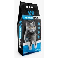 Наполнитель Wonder White Unscented Natural без ароматизатора комкующийся бентонит 5кг 