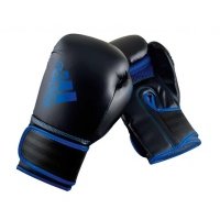 Перчатки боксерские Hybrid 80 черно-синие, 8 унций Adidas