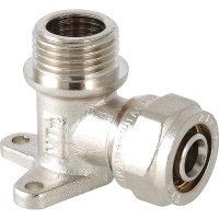 Водорозетка обжимная Valtec наружная резьба 16х1/2" мм никелированная латунь VTm.355.N.001604 