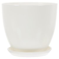 Горшок цветочный Колор Гейм ø26 h24 см v8.5 л керамика белый 