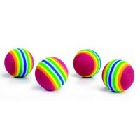 Beeztees 425310 игрушка "Мяч полосатый" мягкий для кошек (4 см.) 