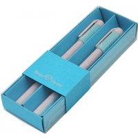 Набор шариковых ручек HappyWrite. Зефир животные. Лисички, синие, 2 штуки 