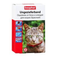 Beaphar Ошейник антипаразитарный для кошек, красный 