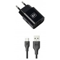 Сетевое зарядное устройство Exployd EX-Z-594 Classic 3.1A 2хUSB - Type-C черное EX-Z-594