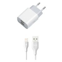 Сетевое зарядное устройство Exployd Classic EX-Z-467 8 Pin 3.1A 2.1А+1А 2хUSB белое 