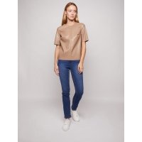 Футболка из экокожи 021441239011 