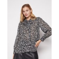 Принтованная рубашка с бантом 021431162051 