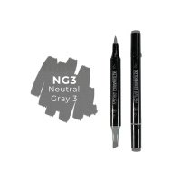 Маркер двухсторонний на спиртовой основе Sketchmarker Brush Цвет Нейтральный серый 3 