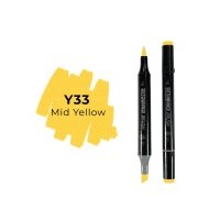 Маркер двухсторонний на спиртовой основе Sketchmarker Brush Цвет Средний желтый 