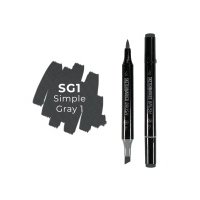 Маркер двухсторонний на спиртовой основе Sketchmarker Brush Цвет Простой серый 1