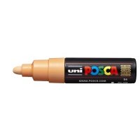 Маркер UNI "POSCA" PC-7M, 4,5-5,5 мм, наконечник пулевидный, цвет лососевый