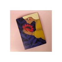 Тетрадь в клетку Red flower А5 24 л 90 г слоновая кость, сшивка, ламинация