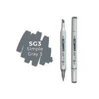 Маркер двухсторонний на спиртовой основе Sketchmarker Цвет Простой серый 3 