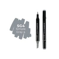 Маркер двухсторонний на спиртовой основе Sketchmarker Brush Цвет Простой серый 4 