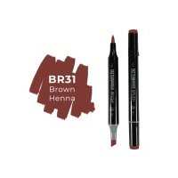Маркер двухсторонний на спиртовой основе Sketchmarker Brush Цвет Коричневая хна 