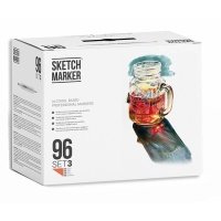 Набор маркеров Sketchmarker 96 set 3 - (96 маркеров в пластиковом кейсе) 