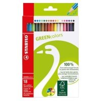 Набор карандашей цветных Stabilo "Green Colors" 18 цв