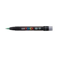 Маркер UNI "POSCA" PCF-350, кисть, цвет зеленый 