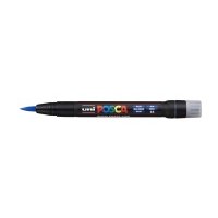 Маркер UNI "POSCA" PCF-350, кисть, цвет синий 