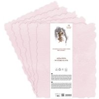 Бумага для акварели Лилия Холдинг 40х60 см 300 г хлопок 100%, розовая 