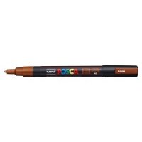 Маркер UNI "POSCA" PC-3M, 0,9-1,3 мм, наконечник пулевидный, №42 цвет бронзовый