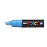 Маркер UNI "POSCA" PC-8K, до 8,0 мм, наконечник скошенный, цвет голубой