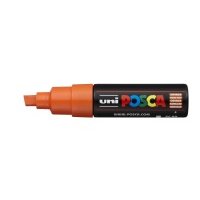 Маркер UNI "POSCA" PC-8K, до 8,0 мм, наконечник скошенный, цвет оранжевый