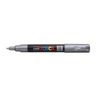 Маркер UNI "POSCA" PC-1M, 0,7 мм, наконечник пулевидный, цвет серебряный