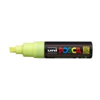 Маркер UNI "POSCA" PC-8K, до 8,0 мм, наконечник скошенный, цвет флуоресцентно-желтый