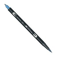 Маркер-кисть двусторонний на водной основе Tombow ABT 476 циан 