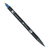 Маркер-кисть двусторонний на водной основе Tombow ABT 555 ультрамарин 