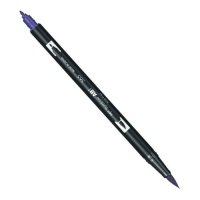 Маркер-кисть двусторонний на водной основе Tombow ABT 565 темно-синий 