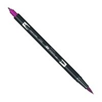 Маркер-кисть двусторонний на водной основе Tombow ABT 665 пупрурный 