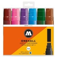 Набор маркеров Molotow "ONE4ALL 627HS Basic-Set 2" 15 мм, 6 шт 