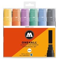 Набор маркеров Molotow "ONE4ALL 627HS Pastel 1" 15 мм, 6 шт 