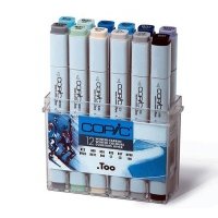 Набор маркеров Copic 12 шт "Зима" холодных оттенков, в пластике 